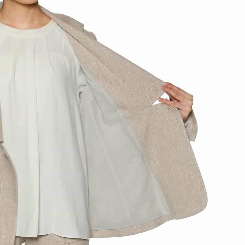 BARNEYS NEW YORK セットアップ ドビーツイードジャケット BEIGE