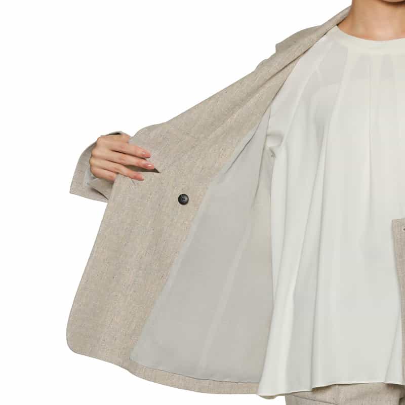 BARNEYS NEW YORK セットアップ ドビーツイードジャケット BEIGE