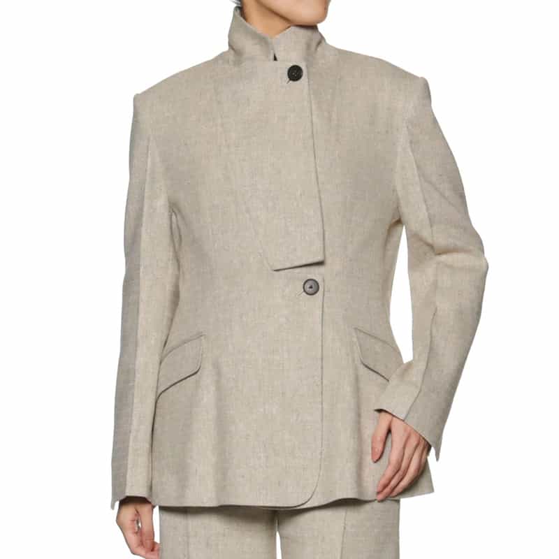 BARNEYS NEW YORK セットアップ ドビーツイードジャケット BEIGE