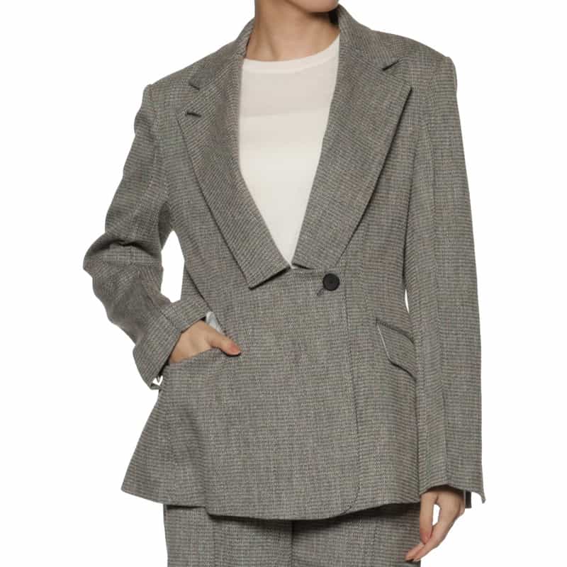 BARNEYS NEW YORK セットアップ ドビーツイードジャケット BLACK