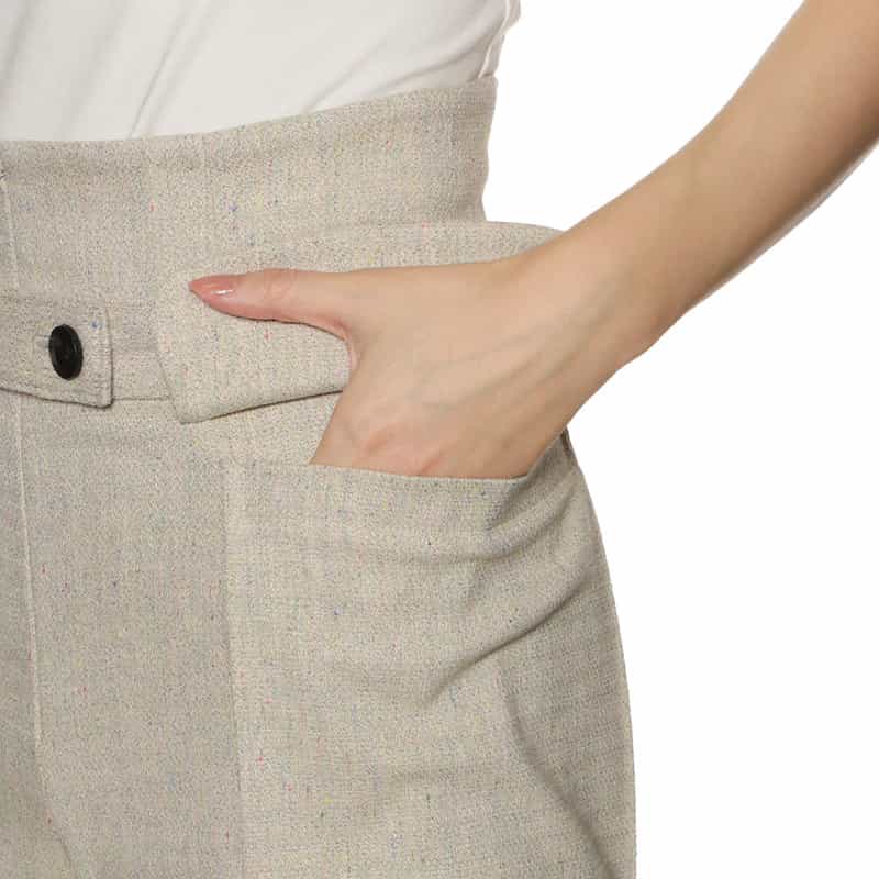 BARNEYS NEW YORK セットアップ ドビーツイードハーフパンツ BEIGE