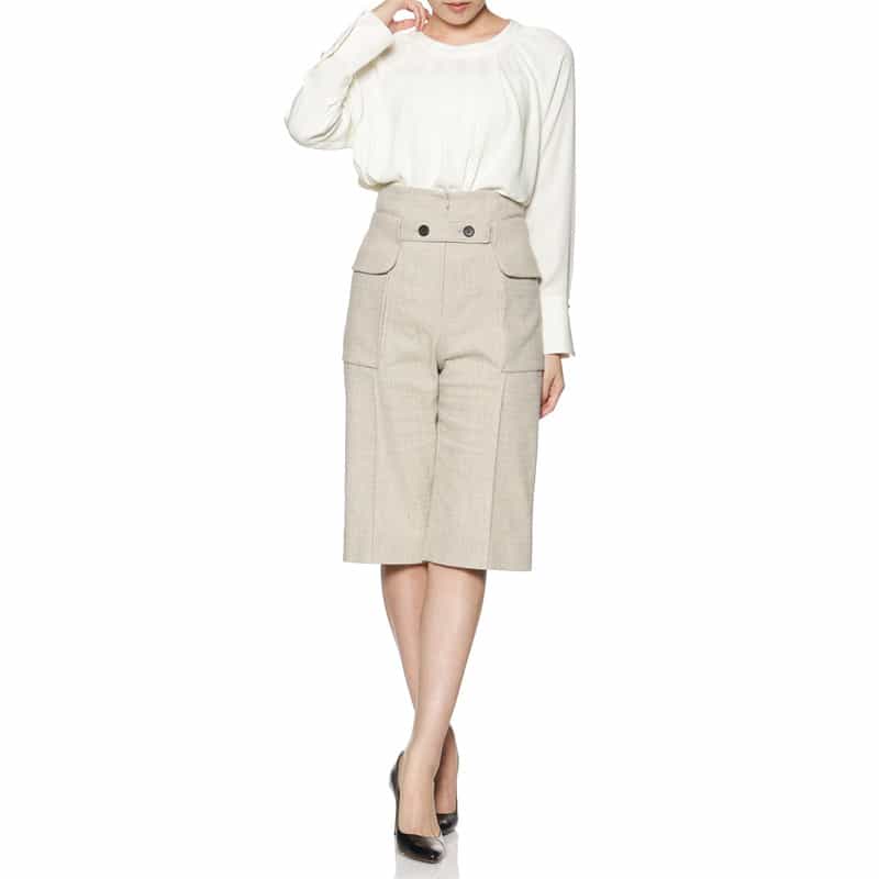 BARNEYS NEW YORK セットアップ ドビーツイードハーフパンツ BEIGE