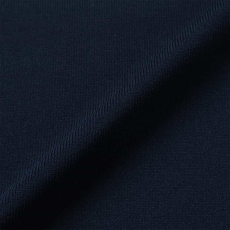BARNEYS NEW YORK ウォッシャブル バックスリット リブニットドレス NAVY