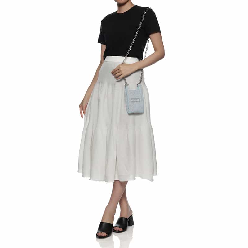 LASTFRAME LASTFRAME＜ラストフレーム＞メタリック マイクロ マーケットバッグ "KYOTO" LT BLUE