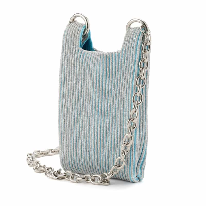 LASTFRAME LASTFRAME＜ラストフレーム＞メタリック マイクロ マーケットバッグ "KYOTO" LT BLUE