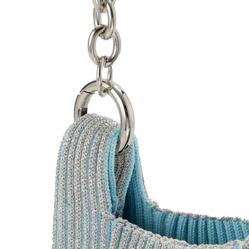 LASTFRAME LASTFRAME＜ラストフレーム＞メタリック マイクロ マーケットバッグ "KYOTO" LT BLUE