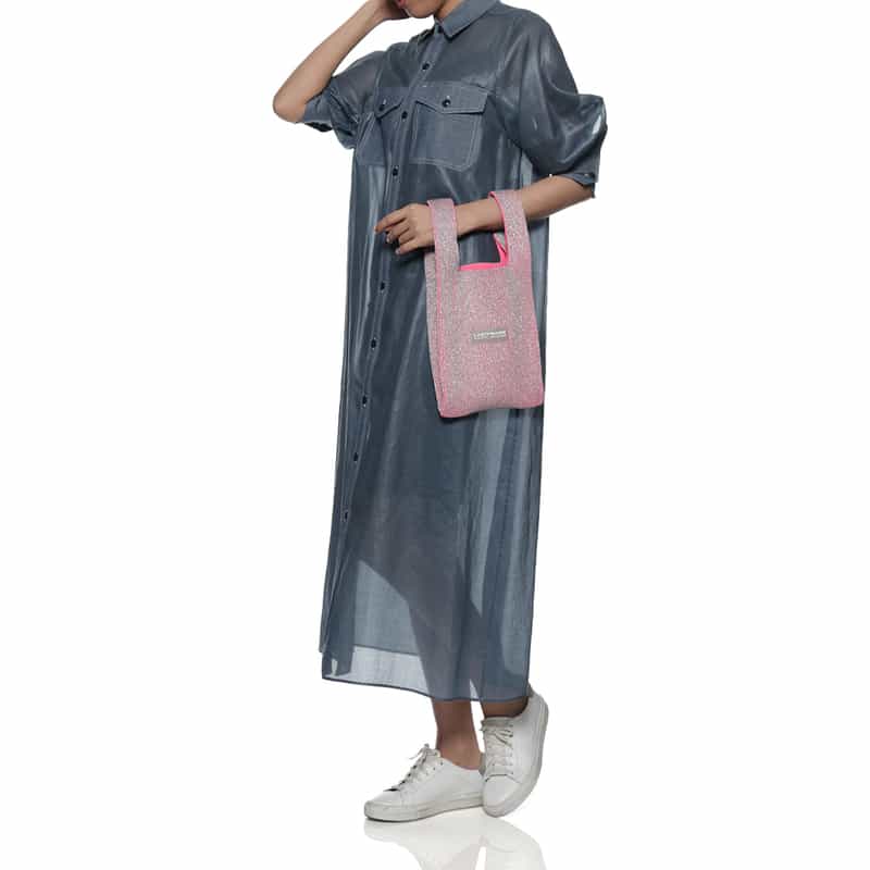 LASTFRAME LASTFRAME＜ラストフレーム＞メタリック スモール マーケットバッグ "KYOTO" PINK