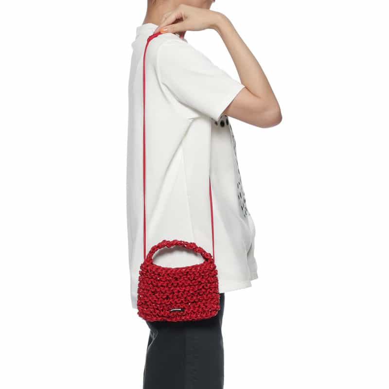 LASTFRAME LASTFRAME＜ラストフレーム＞2WAYハンドバッグ "CRAFTMADE" RED