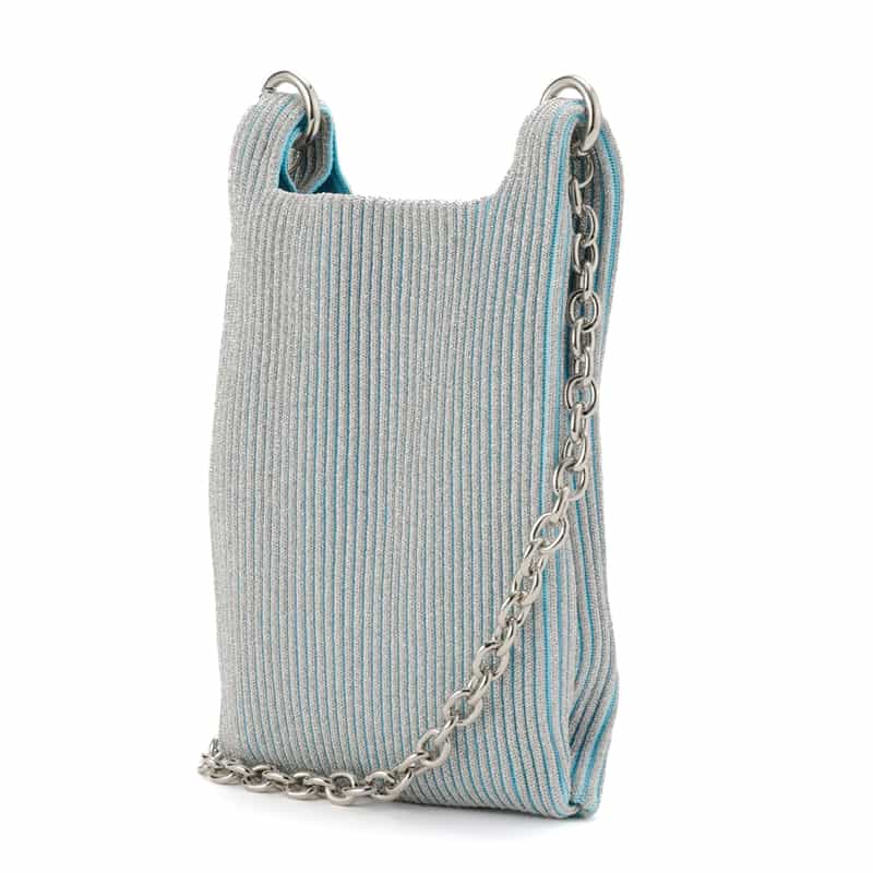 LASTFRAME LASTFRAME＜ラストフレーム＞メタリック ミニ マーケットバッグ "KYOTO" LT BLUE