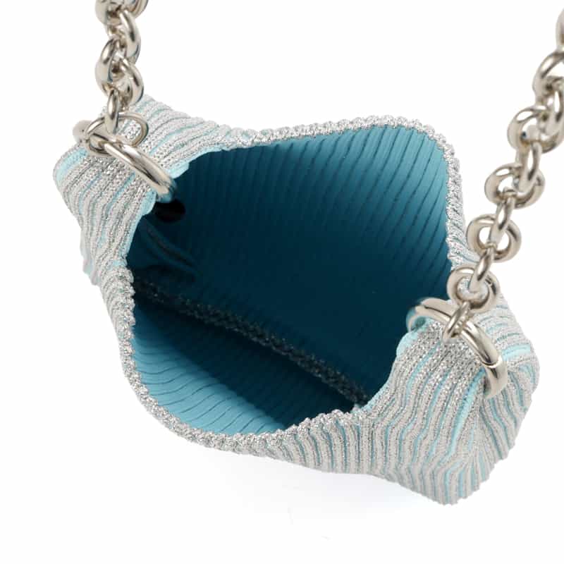 LASTFRAME LASTFRAME＜ラストフレーム＞メタリック ミニ マーケットバッグ "KYOTO" LT BLUE