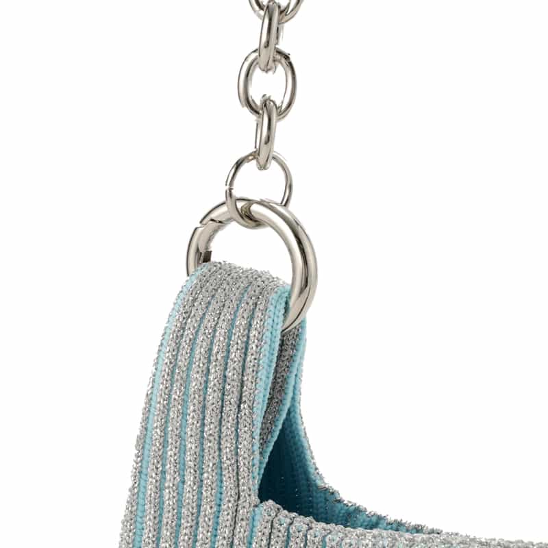 LASTFRAME LASTFRAME＜ラストフレーム＞メタリック ミニ マーケットバッグ "KYOTO" LT BLUE