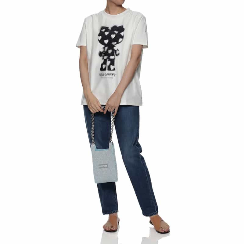 LASTFRAME LASTFRAME＜ラストフレーム＞メタリック ミニ マーケットバッグ "KYOTO" LT BLUE