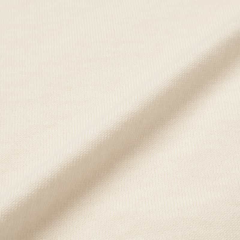 BARNEYS NEW YORK コットンシルク素材リブニットプルオーバー WHITE