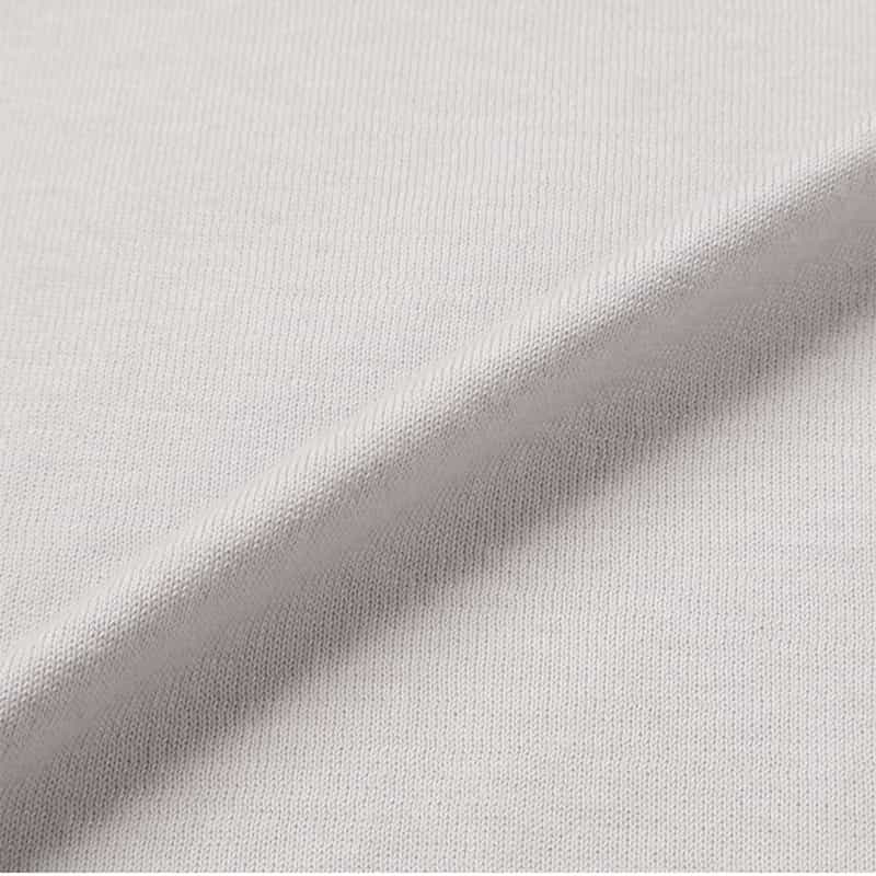 BARNEYS NEW YORK コットンシルク素材リブニットプルオーバー GRAY