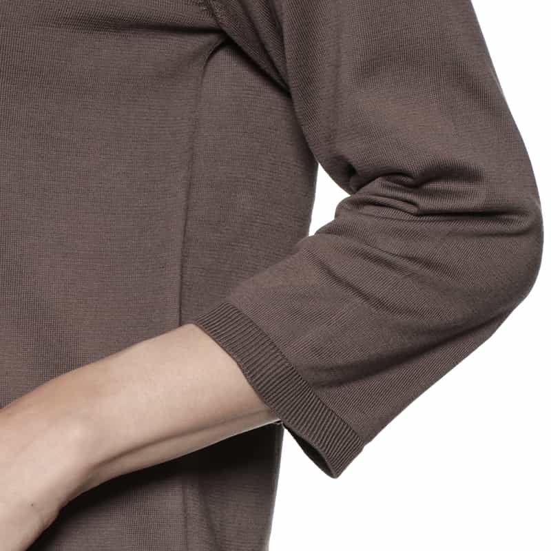 BARNEYS NEW YORK ウォッシャブル シーアイランドコットン カーディガン BROWN