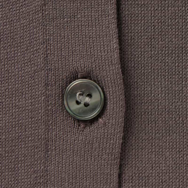 BARNEYS NEW YORK ウォッシャブル シーアイランドコットン カーディガン BROWN