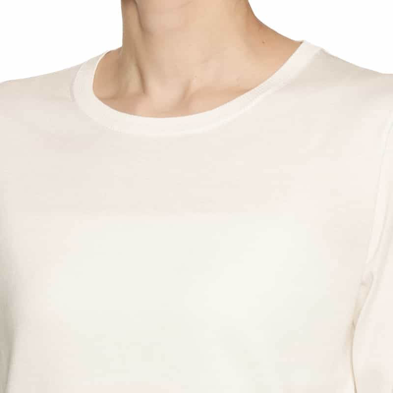 BARNEYS NEW YORK ウォッシャブル シーアイランドコットン ニットプルオーバー WHITE
