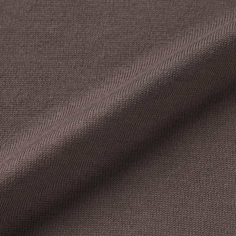 BARNEYS NEW YORK ウォッシャブル シーアイランドコットン ニットプルオーバー BROWN