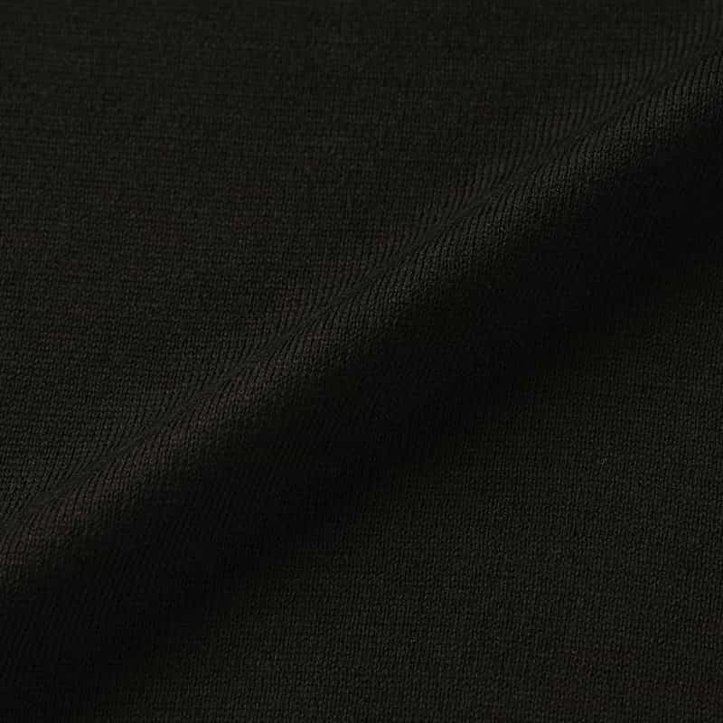 BARNEYS NEW YORK ウォッシャブル シーアイランドコットン ニットプルオーバー BLACK