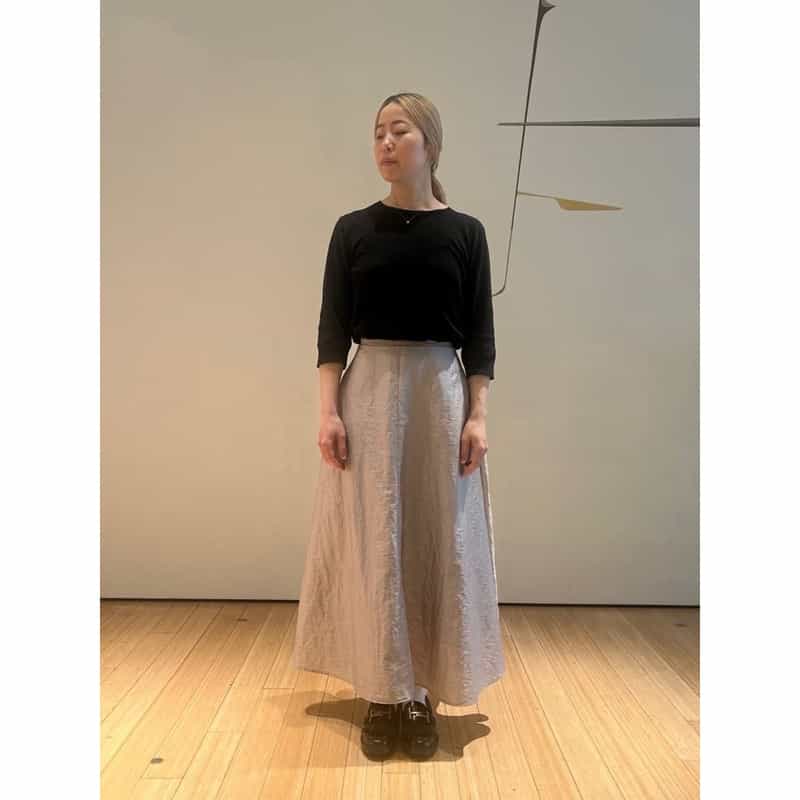 BARNEYS NEW YORK ウォッシャブル シーアイランドコットン ニットプルオーバー BLACK