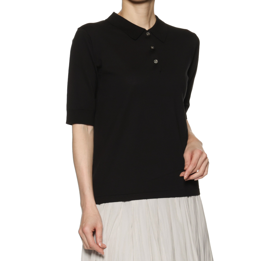 ウォッシャブル シーアイランドコットン ポロシャツ