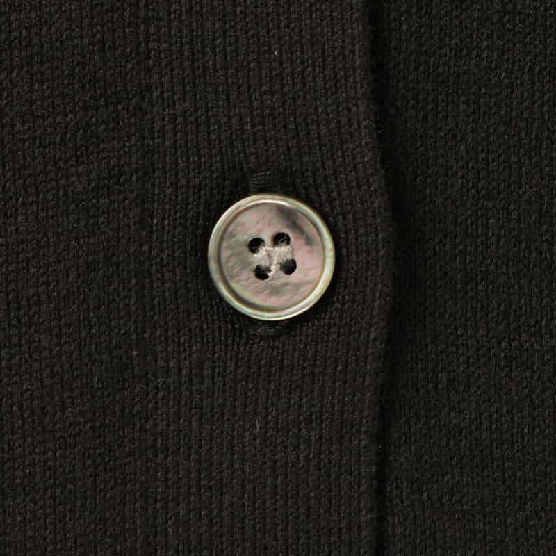 BARNEYS NEW YORK ウォッシャブル シーアイランドコットン ポロシャツ BLACK