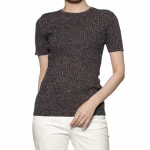 ラメ入りリブニットプルオーバー