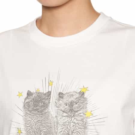 キャットプリントTシャツ（2240100）｜GANNI(ガニー）｜WOMEN'S