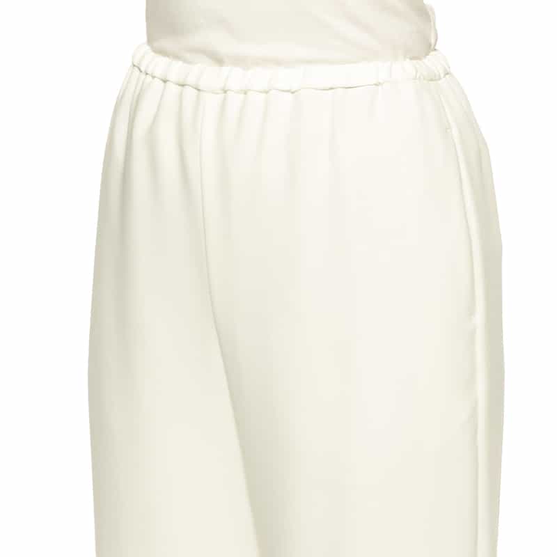 BARNEYS NEW YORK ウォッシャブル ドローリングワイドパンツ WHITE