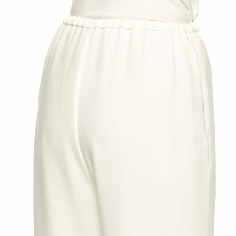 BARNEYS NEW YORK ウォッシャブル ドローリングワイドパンツ WHITE