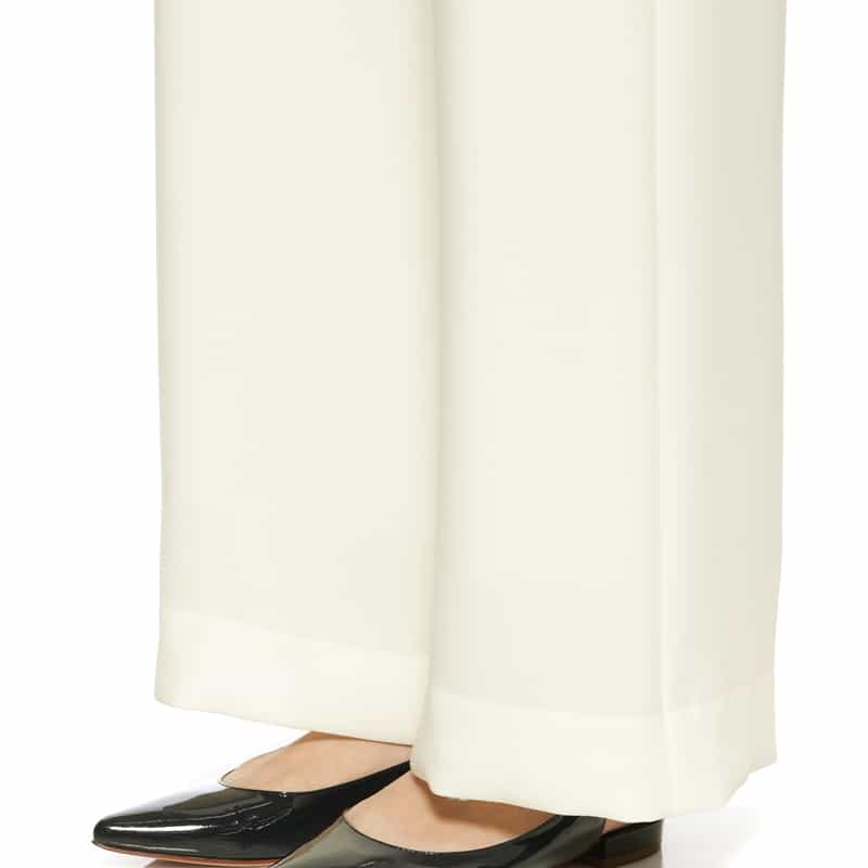 BARNEYS NEW YORK ウォッシャブル ドローリングワイドパンツ WHITE