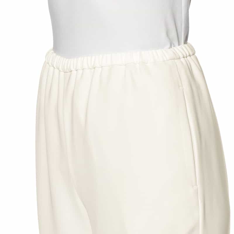 BARNEYS NEW YORK ウォッシャブル ドローストリング ワイドパンツ OFF WHITE