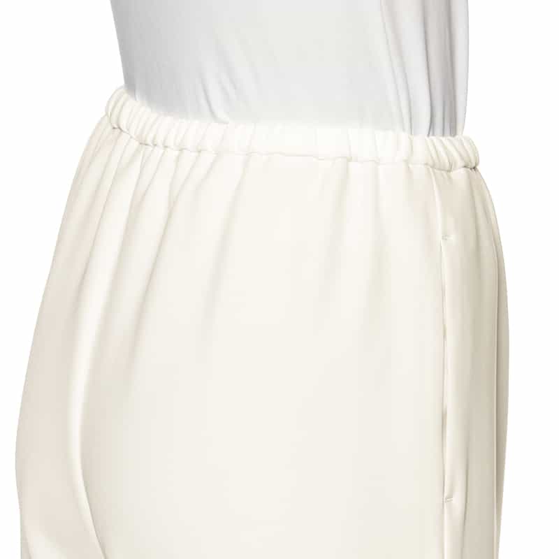 BARNEYS NEW YORK ウォッシャブル ドローストリング ワイドパンツ OFF WHITE