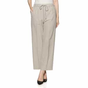 ウォッシャブル ウエストドローコード付きストレッチパンツ