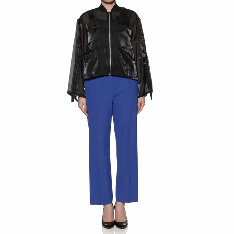 BARNEYS NEW YORK ウォッシャブル ウエストドローコード付きストレッチパンツ BLUE