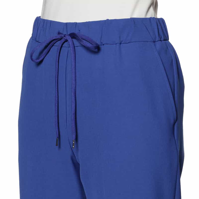 BARNEYS NEW YORK ウォッシャブル ウエストドローコード付きストレッチパンツ BLUE