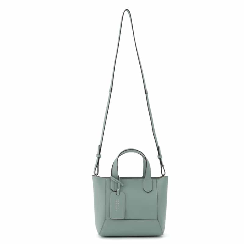 BARNEYS NEW YORK マイクロファイバー素材ミニトートバッグ LIGHT GREEN