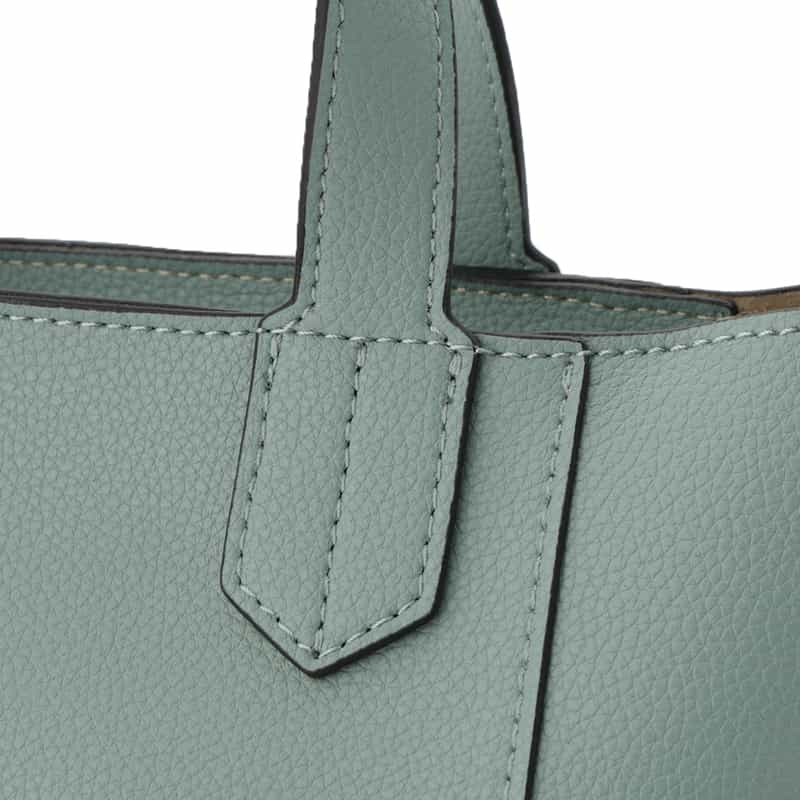 BARNEYS NEW YORK マイクロファイバー素材ミニトートバッグ LIGHT GREEN