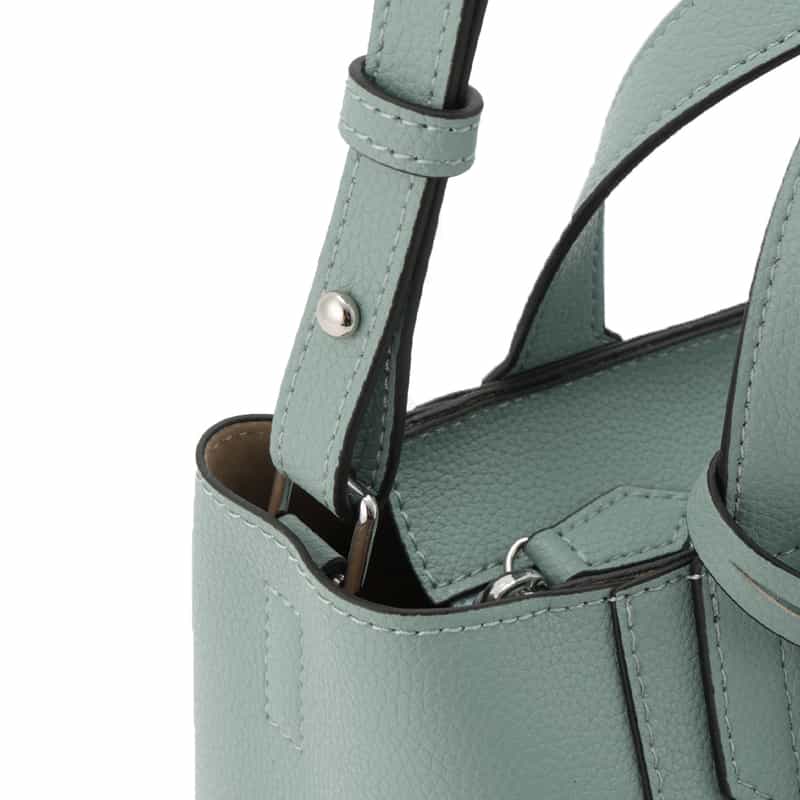 BARNEYS NEW YORK マイクロファイバー素材ミニトートバッグ LIGHT GREEN