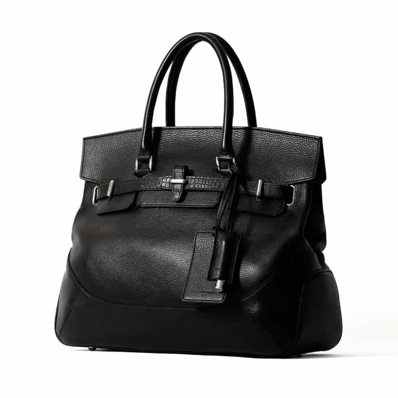 PELLE MORBIDA PELLE MORBIDA＜ペッレ モルビダ＞バーニーズ　ニューヨーク限定 レザーボストンバッグ BLACK