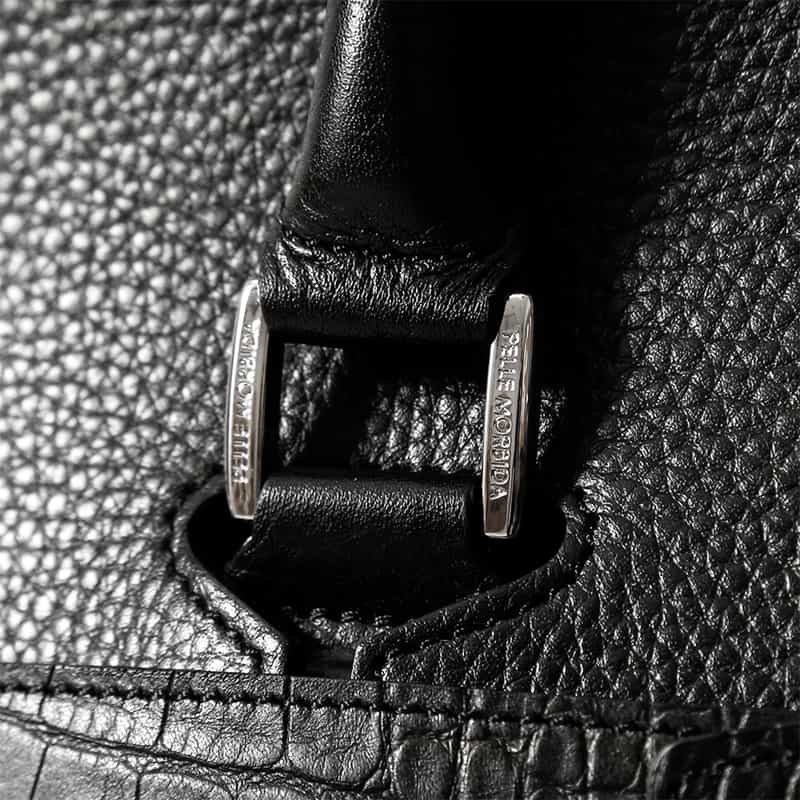 PELLE MORBIDA PELLE MORBIDA＜ペッレ モルビダ＞バーニーズ　ニューヨーク限定 レザーボストンバッグ BLACK