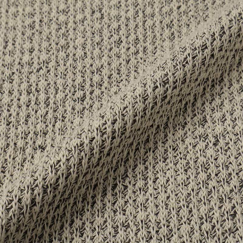 BARNEYS NEW YORK ローゲージ鹿の子素材クルーネックプルオーバー BEIGE