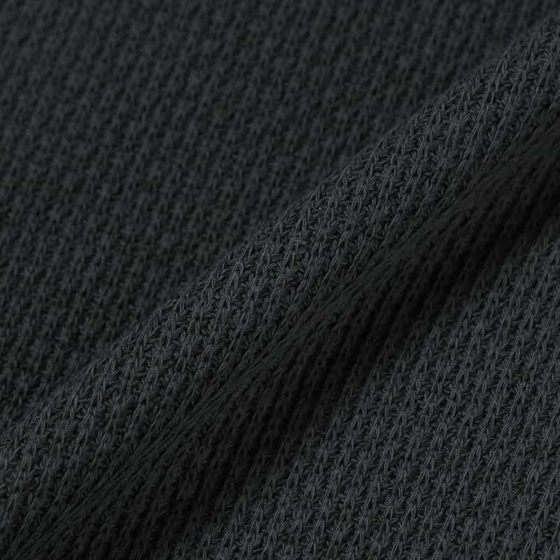 BARNEYS NEW YORK ローゲージ鹿の子素材クルーネックプルオーバー DARK GRAY