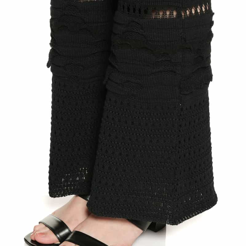 BARNEYS NEW YORK ウォッシャブル ニットパンツ BLACK