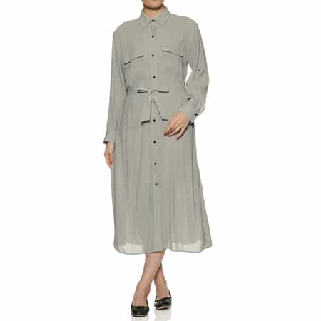 ウォッシャブル ベルト付きギャザードレス（2239190）｜BARNEYS