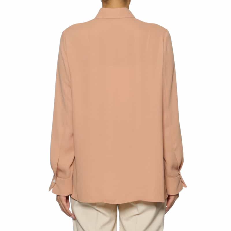 BARNEYS NEW YORK ウォッシャブル シフォンシャツ ORANGE