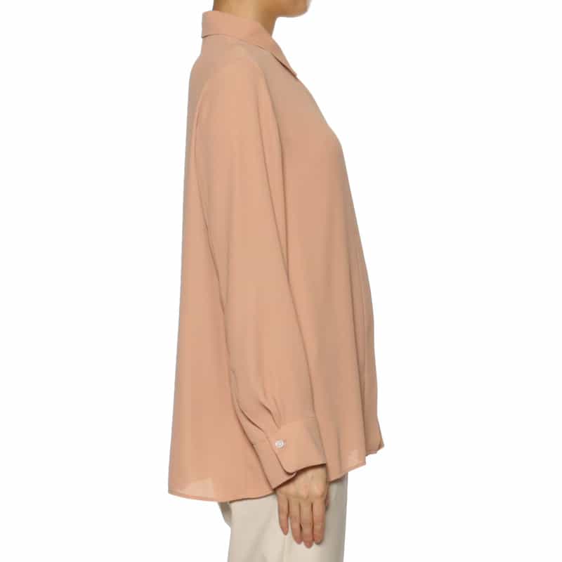 BARNEYS NEW YORK ウォッシャブル シフォンシャツ ORANGE