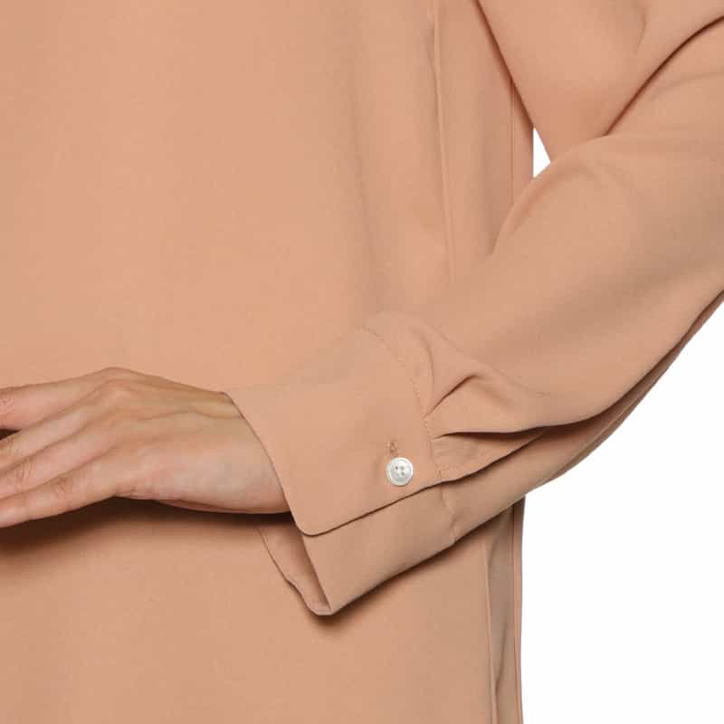 BARNEYS NEW YORK ウォッシャブル シフォンシャツ ORANGE