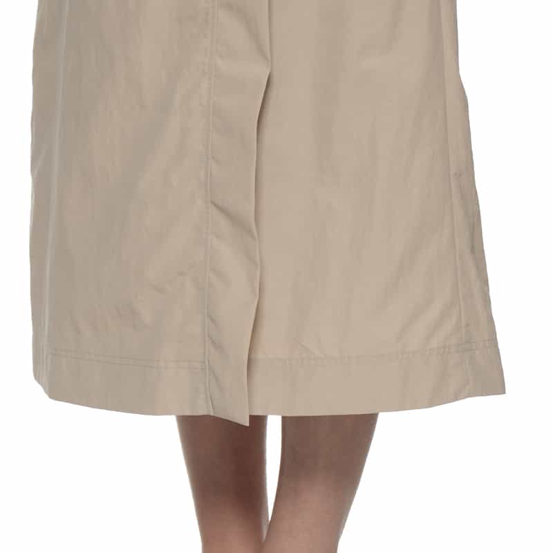 BARNEYS NEW YORK ウォッシャブル ベルテッドラップ風スカート BEIGE