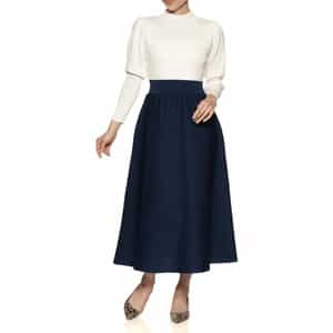 ボリュームスリーブ ニットドレス